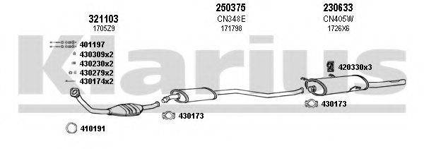 KLARIUS 180442E Exhaust System